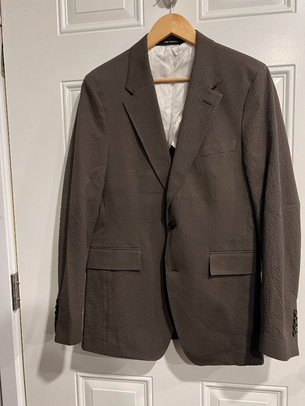 Todd Snyder Brown Searsucker Suit Mens 38R